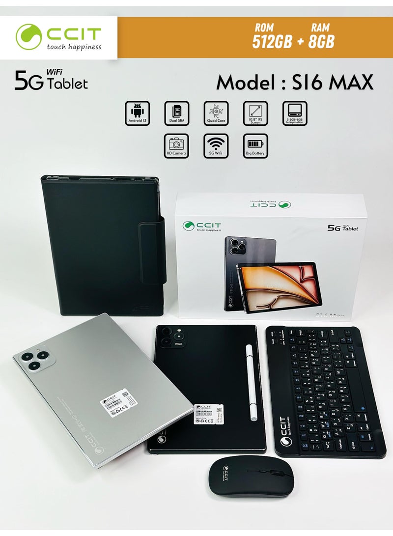 CCIT S16 Max Tablet 10.1-inch 8GB RAM 512GB ROM Android 13 10000mAh - Image 2